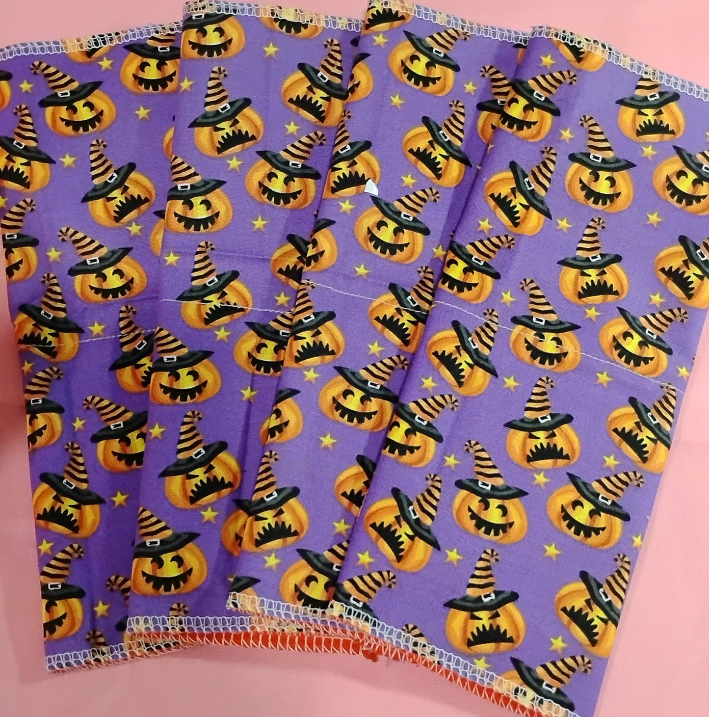 Un Paper Towel - Reusable - Cotton - Purple Pumpkin Witch