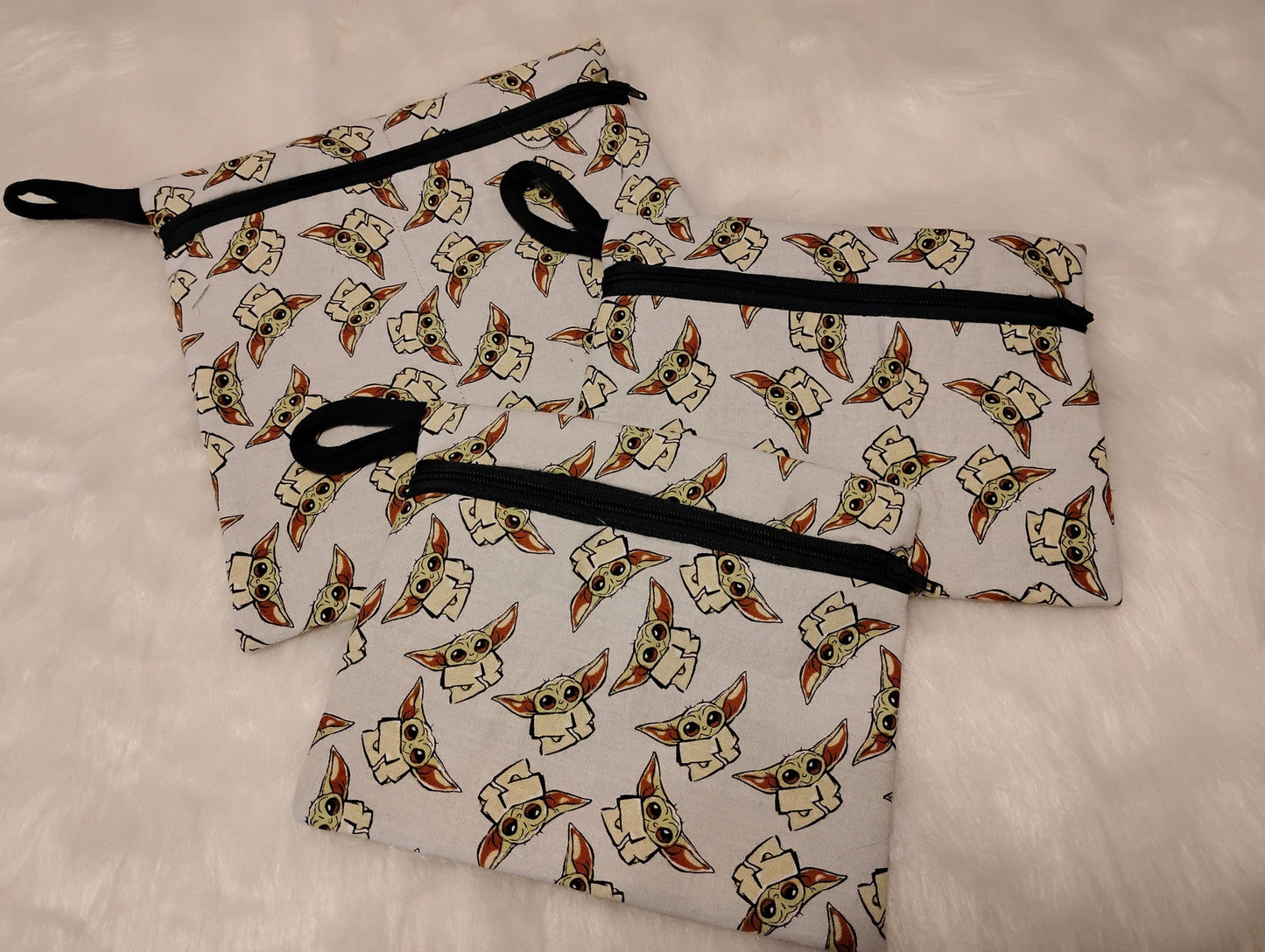 2 piece Cotton Zipper Bags Special 3 Piece Yoda