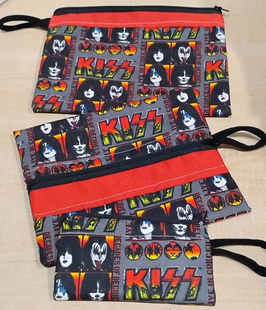 2 piece Cotton Zipper Bags KISS